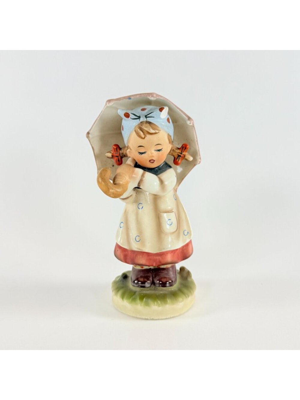 Vintage 1964 Inarco Japan Figurine Just Kids E-1898 Girl Holding Umbrella